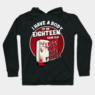 Halloween body in the fridge Hoodie